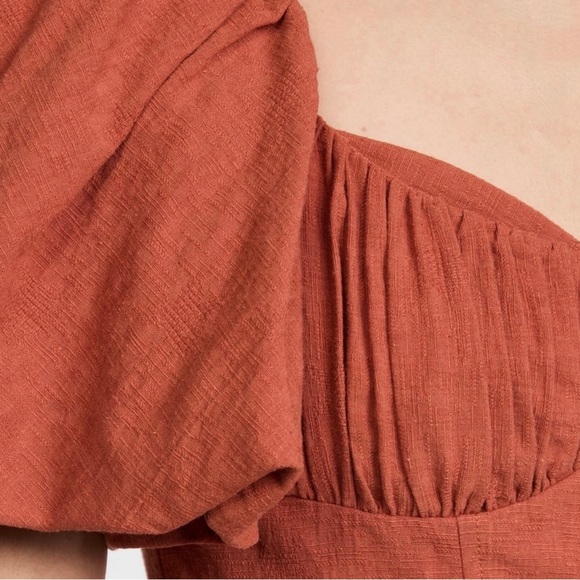 NEW JONATHAN SIMKHAI PUFF SLEEVE CROP TOP - Picture 3 of 9